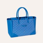 Goyard Saigon Tote Sky Blue Goyardine Canvas Palladium Hardware - Image 4